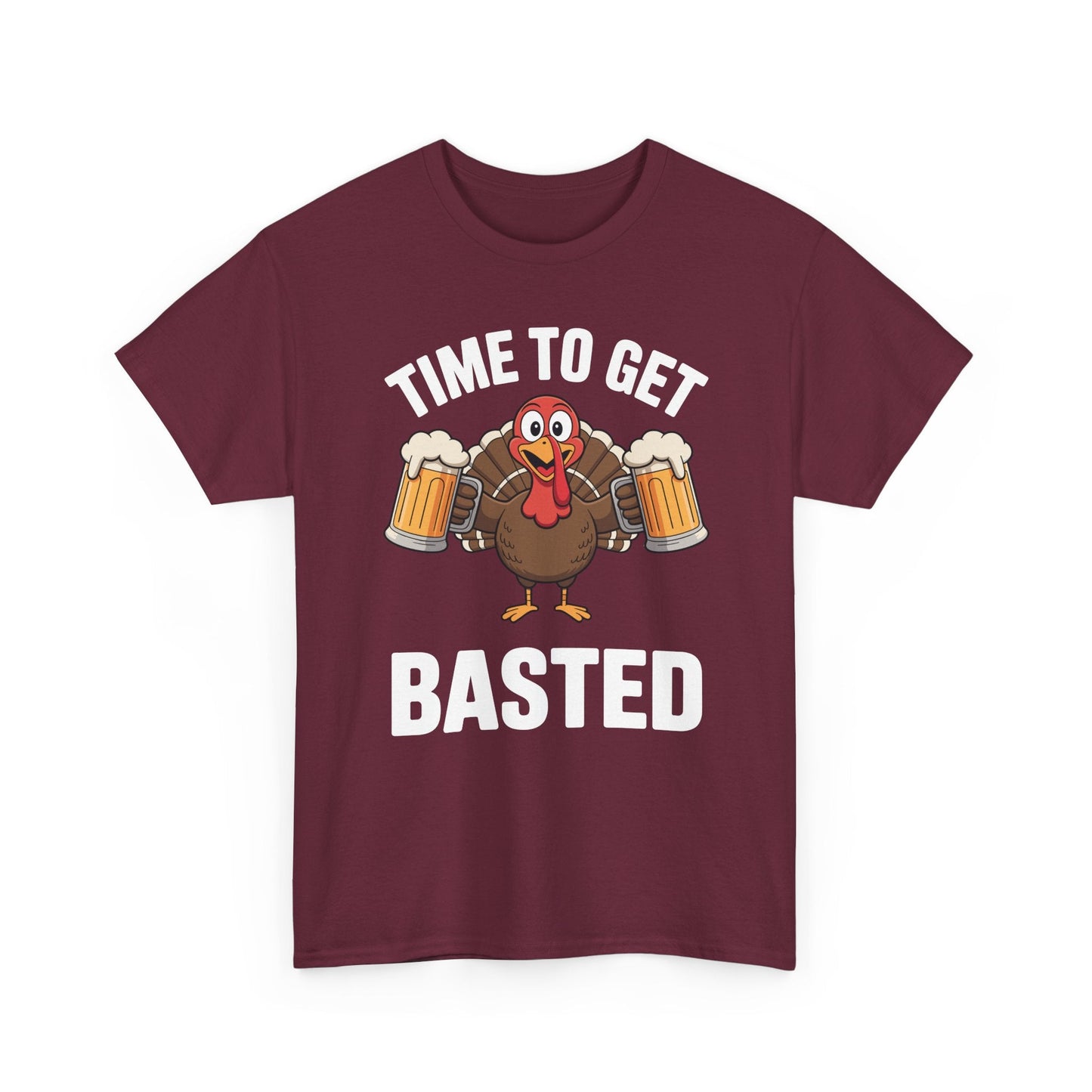 Time To Get Basted Funny Beer Thanksgiving Turkey Gift T-Shirt