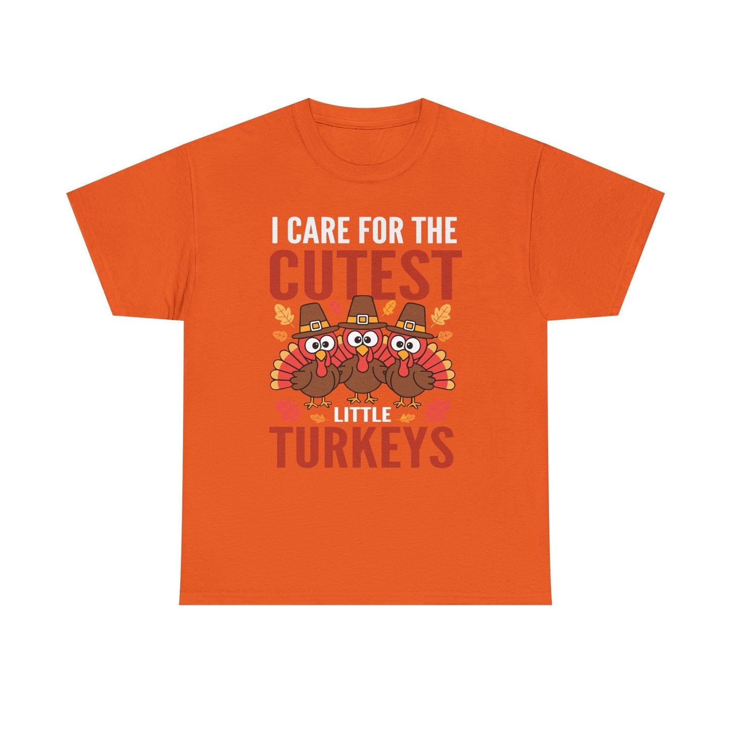 Care For Little Turkeys Nurse Fall Thanksgiving Scrub Top T-Shirt