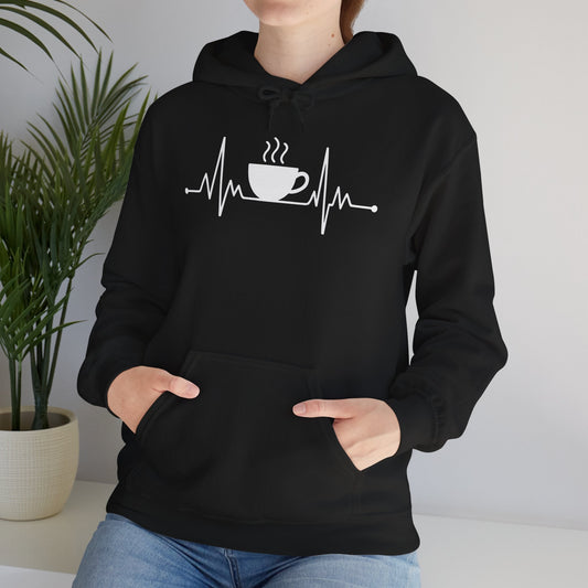 Coffee Heartbeat Drinking Coffee Hoodie