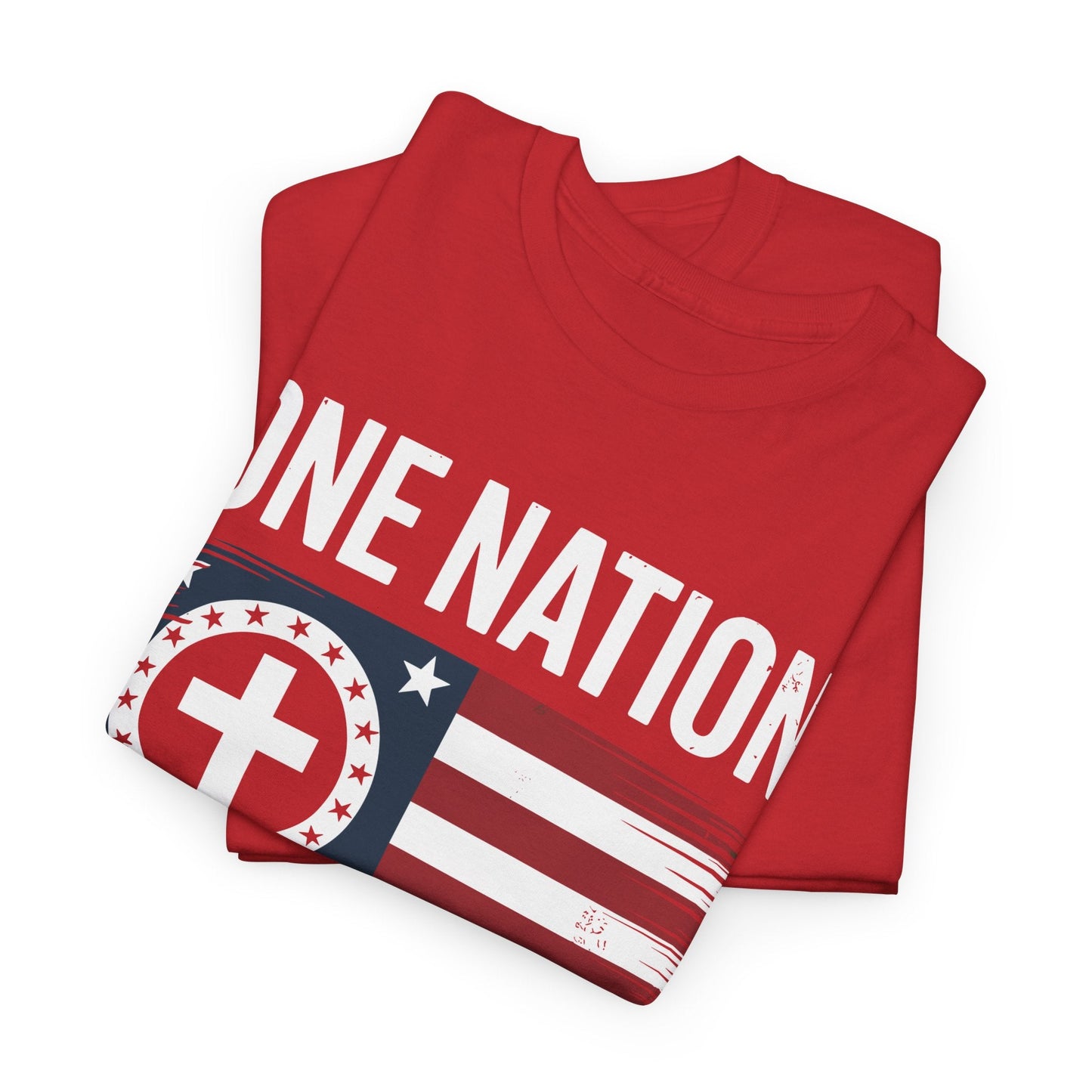 One Nation Under God Flag 4th Of July Patriotic Christian T-Shirt