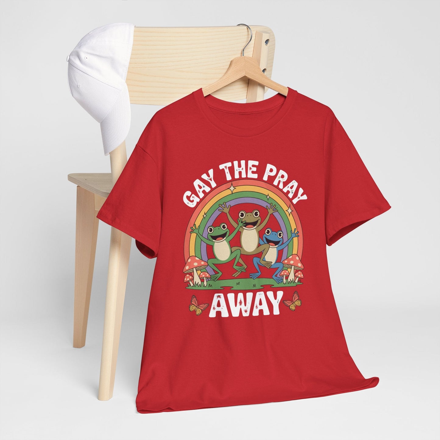 Gay The Pray Away Rainbow LGBT Pride Funny Meme Frogs T-Shirt