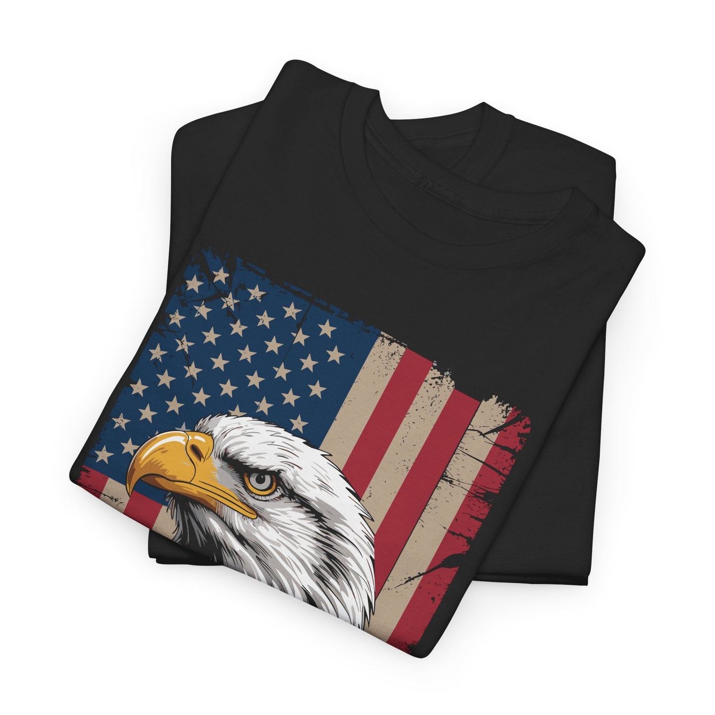 American Flag Bald Eagle Patriotic Red White Blue T-Shirt