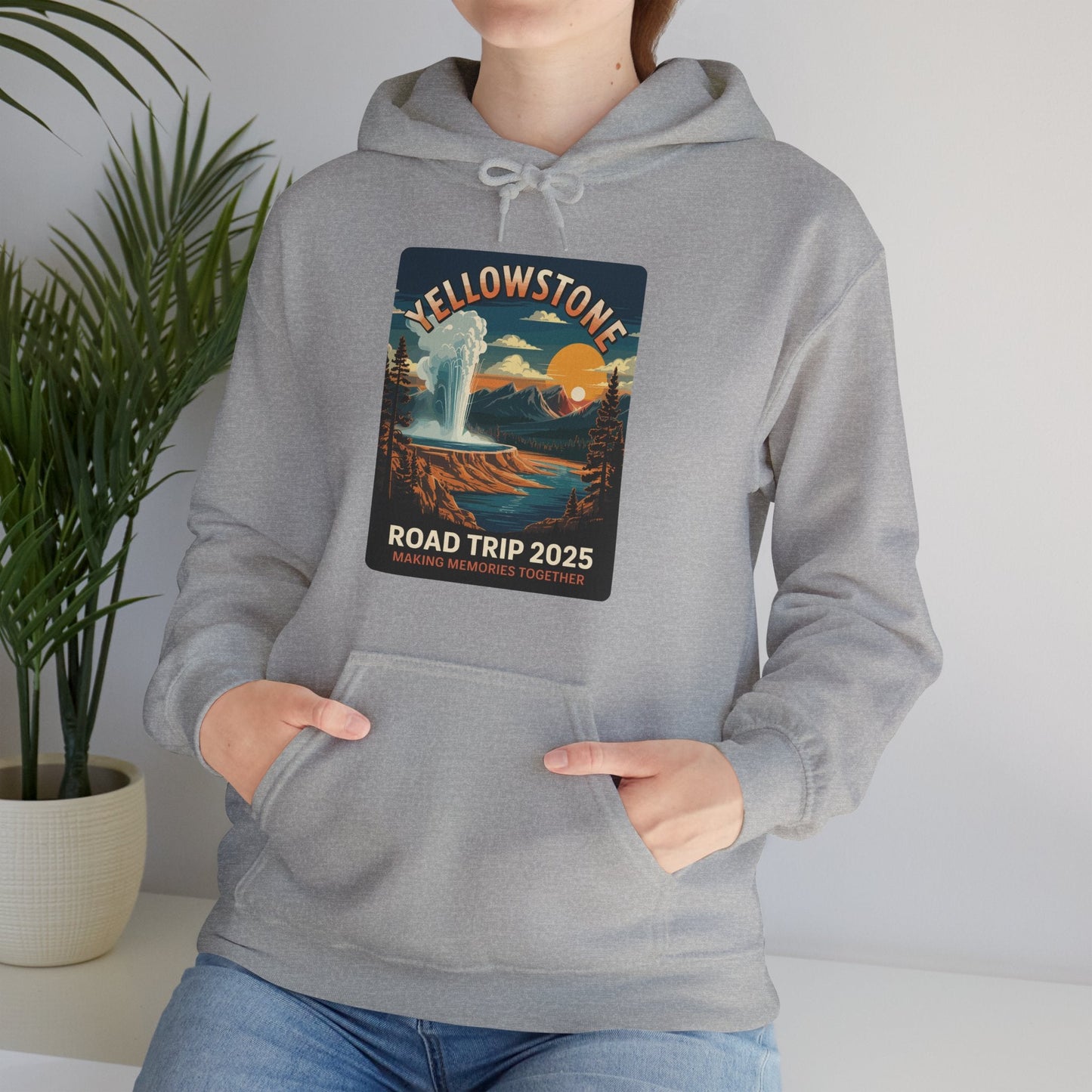 Yellowstone Family Road Trip 2025 National Park Outdoor Hoodie