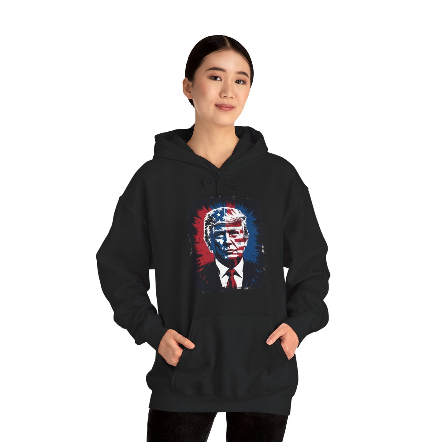 President Trump Portrait 4th July Hoodie