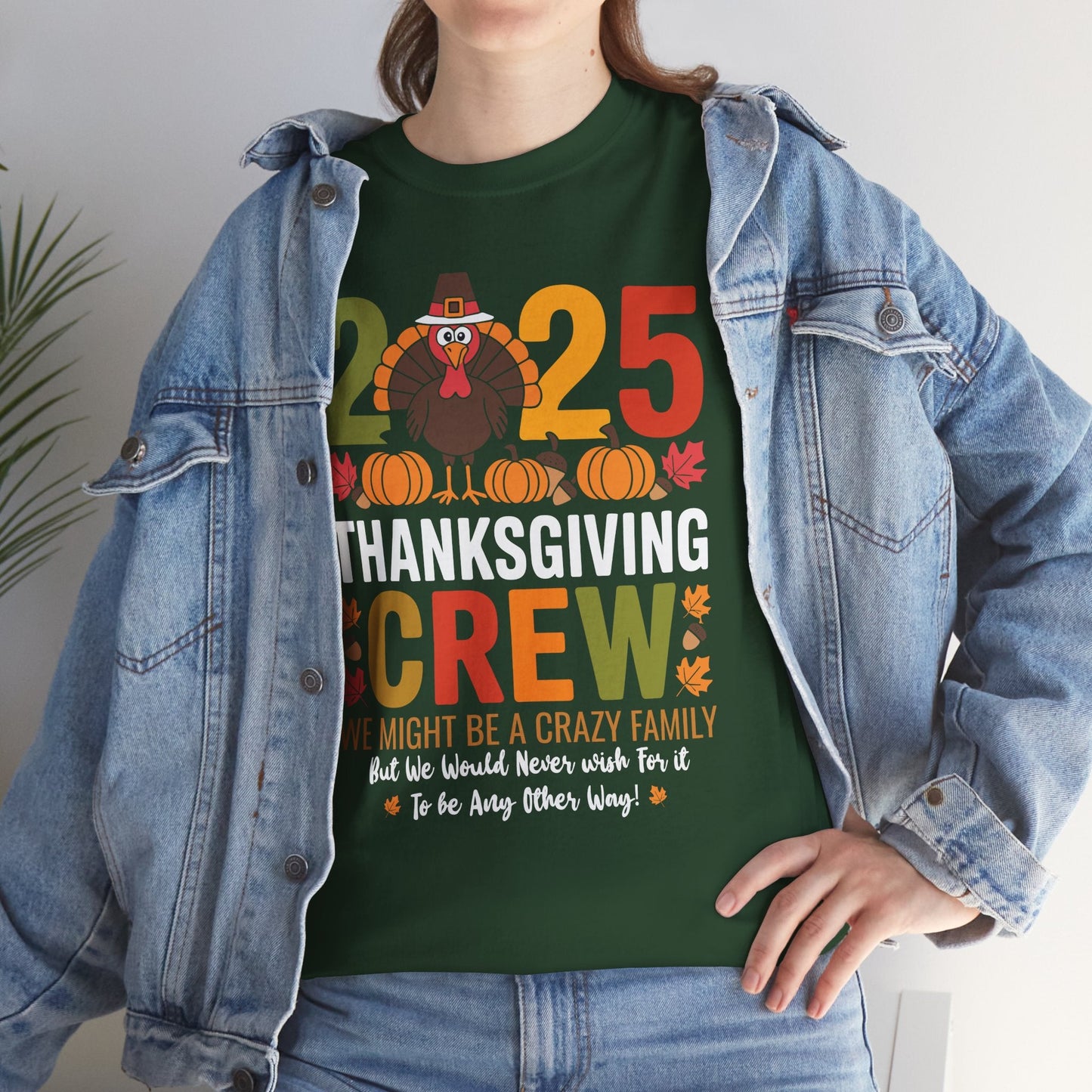 Family Thanksgiving 2025 Thanksgiving Crew Turkey Matching T-Shirt