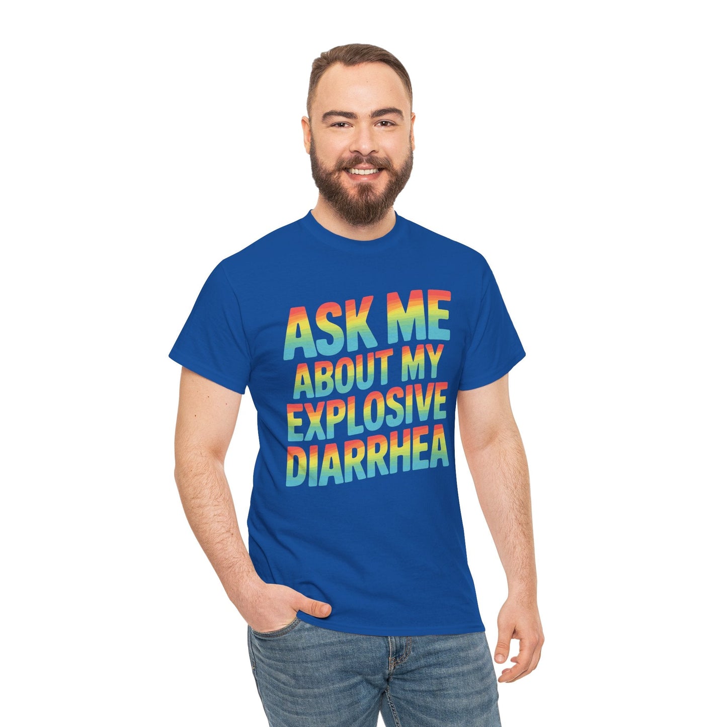 Funny Ask Me About My Explosive Diarrhea Edgy Adult Humor T-shirt