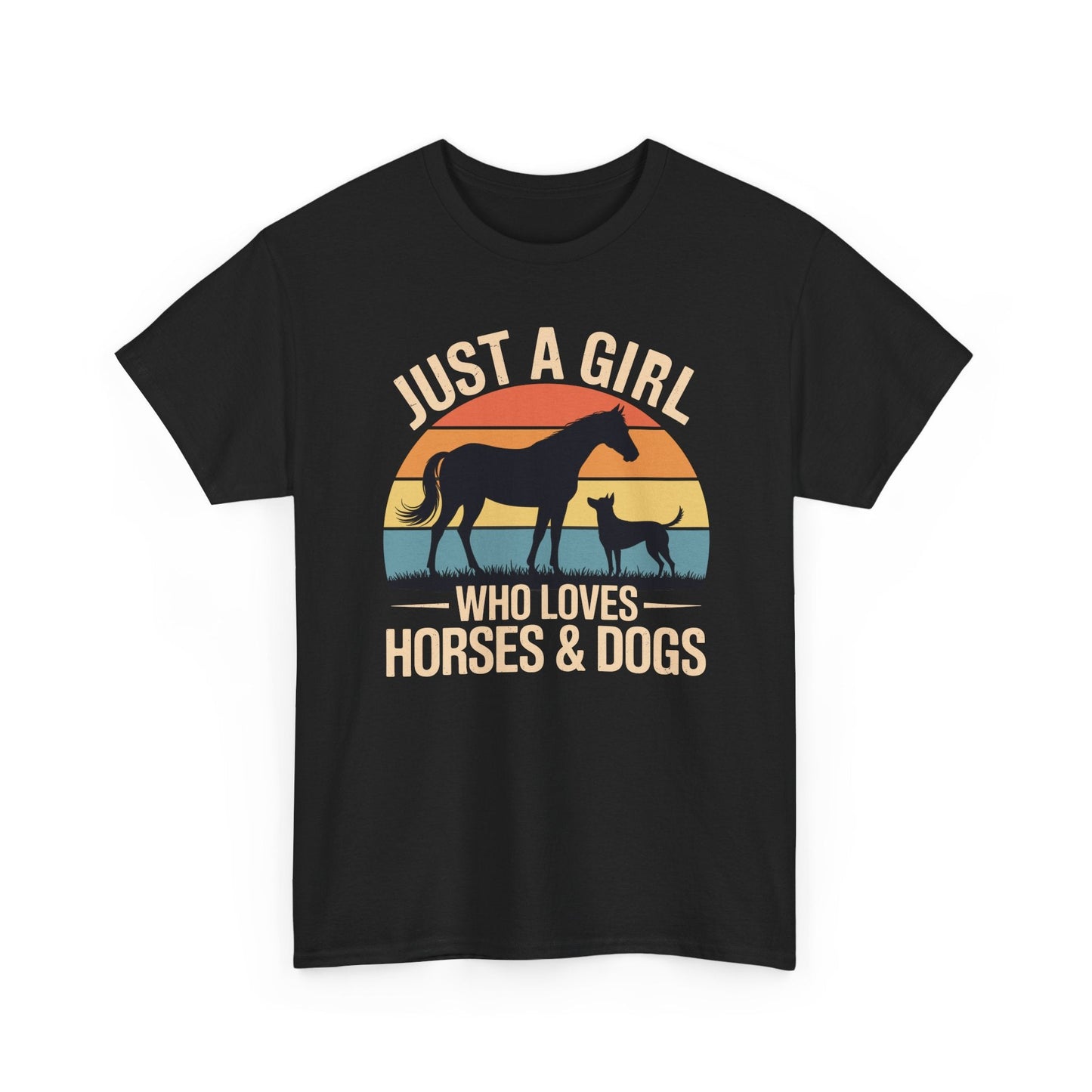 Just A Girl Who Loves Horses and Dogs Women Girls T-Shirt