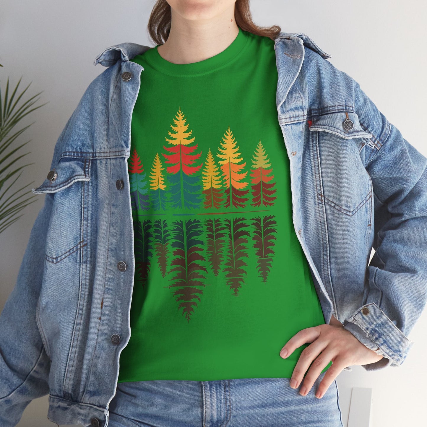 Nature Reflection Forest Trees Outdoor Wildlife T-Shirt