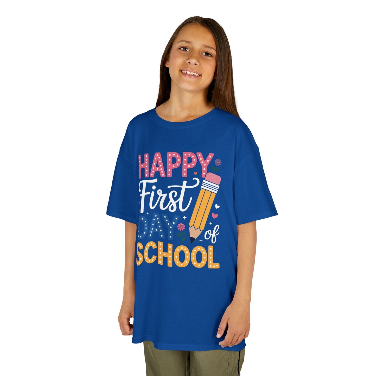 Happy First Day of School Pencil Teacher Cute Back to School T-Shirt