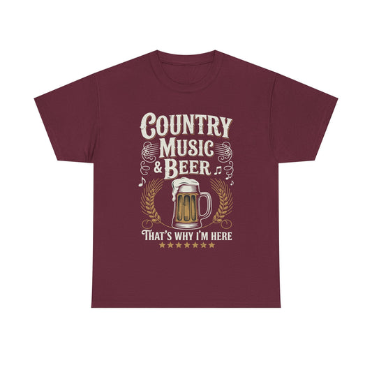 Vintage Country Music and Beer That's Why I'm Here Legends T-Shirt