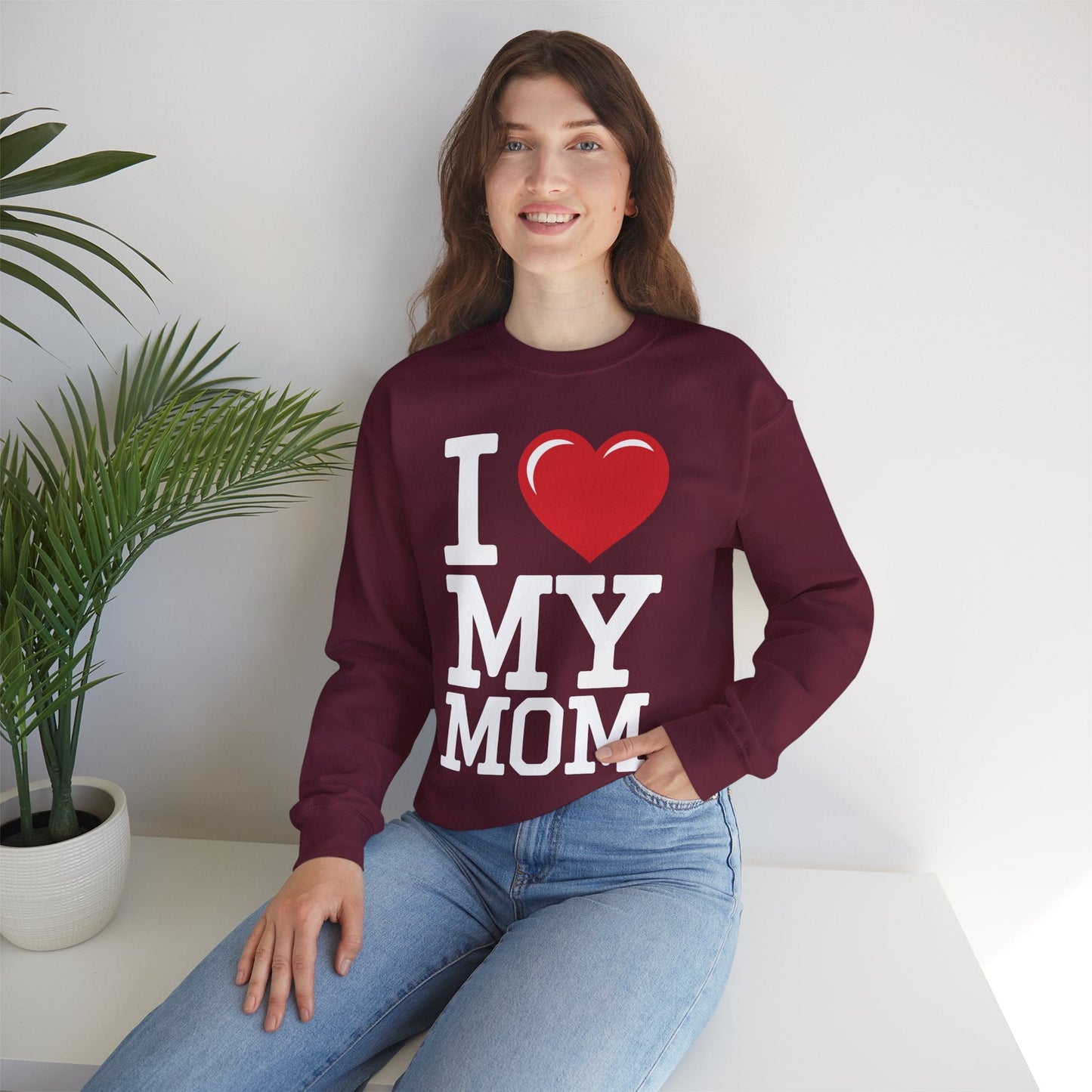 I Love My Mom Mothers Day from Daughter or Son Sweatshirt