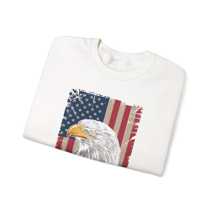 American Flag Bald Eagle Patriotic Red White Blue Sweatshirt