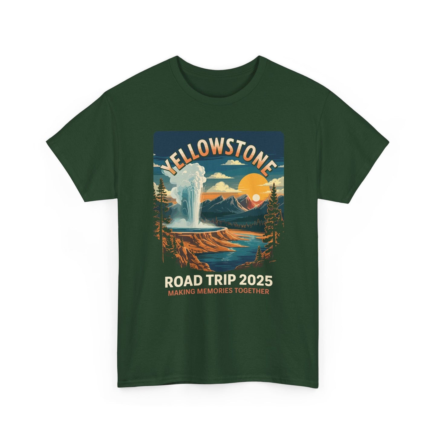 Yellowstone Family Road Trip 2025 National Park Outdoor T-Shirt