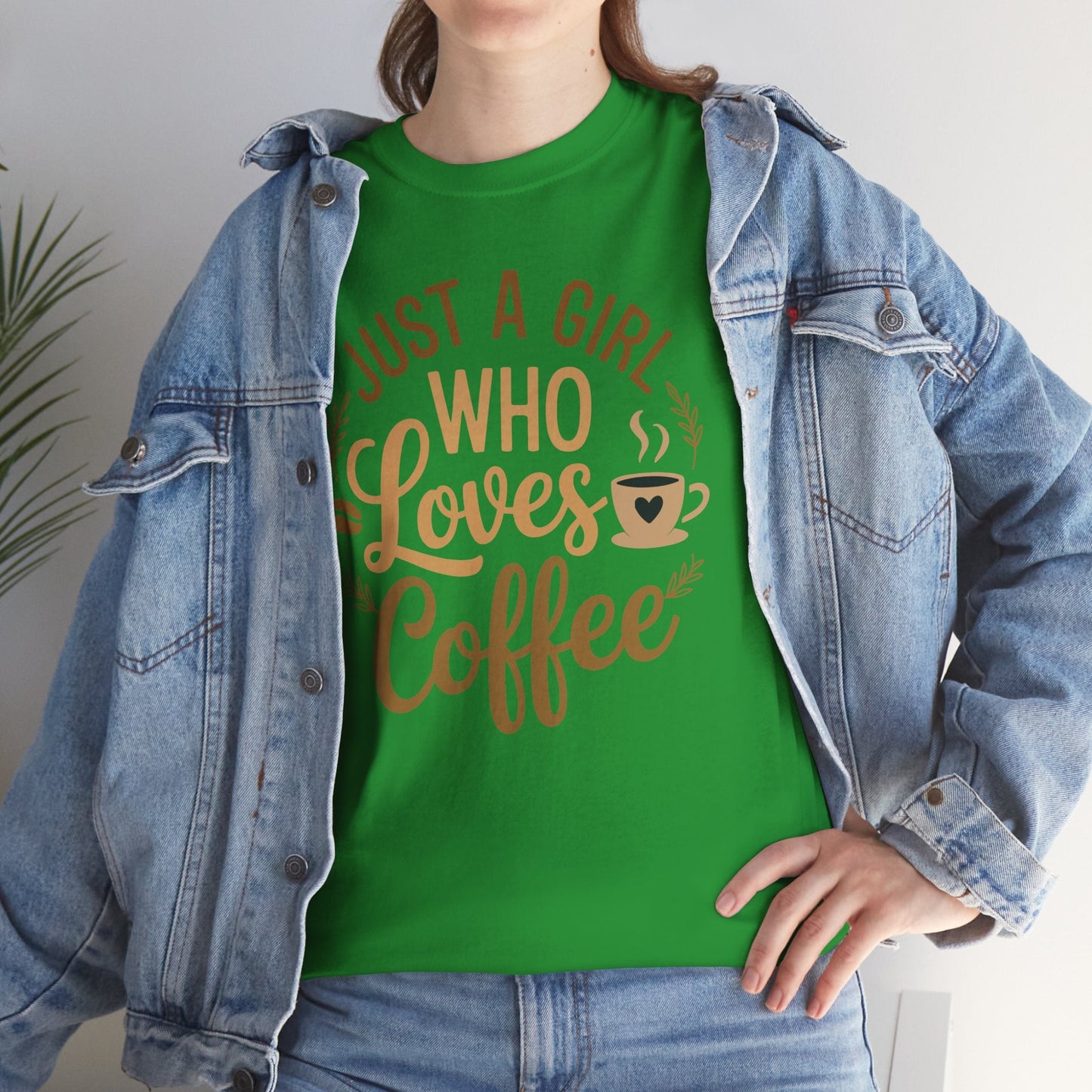 Just A Girl Who Loves Coffee Womens Coffee Lover T-Shirt
