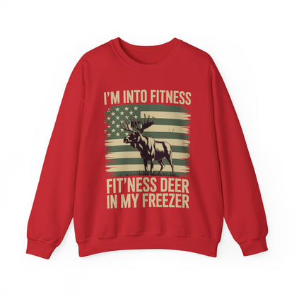 Hunting Im Into Fitness Fit Ness Deer Freezer Men Women Sweatshirt