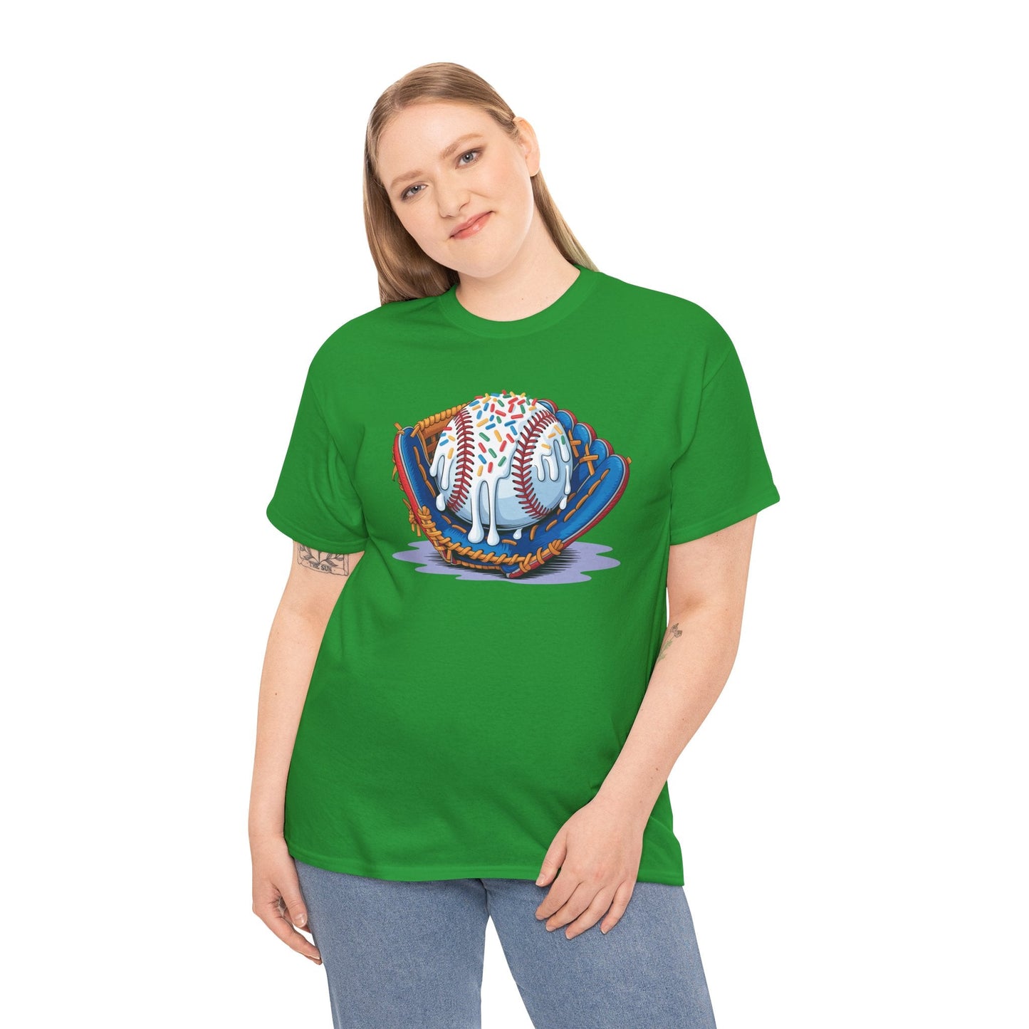 Baseball Drip Ice Cream Sprinkles Baseball Glove T-Shirt