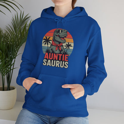 Auntiesaurus T Rex Dinosaur Auntie Saurus Family Matching Hoodie