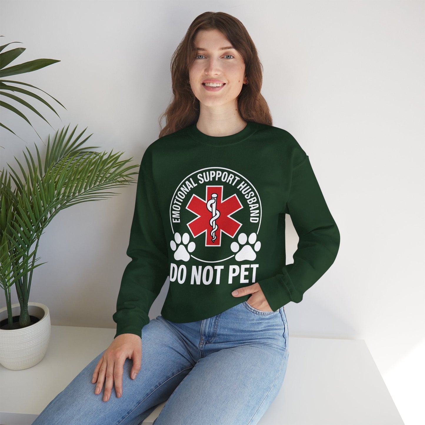 Emotional Support Husband Do Not Pet Sweatshirt