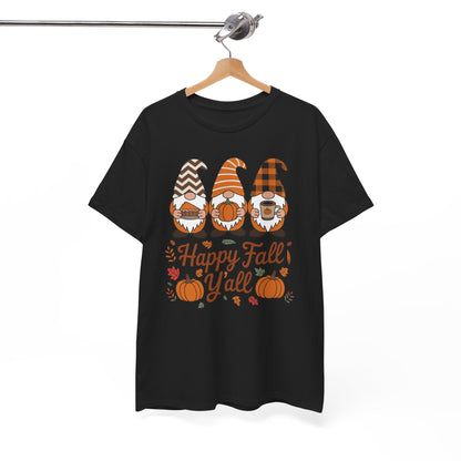 Happy Fall Y'all Gnome Pumpkin Autumn Thanksgiving Men Women T-Shirt