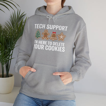 Christmas Tech Support Here To Delete Cookies Xmas Men Women Hoodie