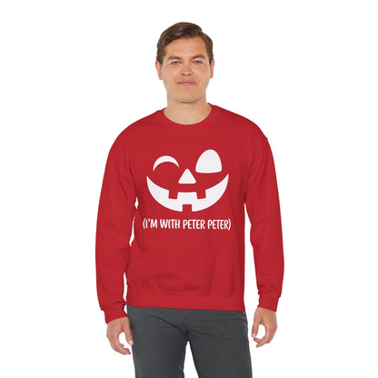 Im With Peter Couple Halloween Adult Eater Pumpkin Sweatshirt
