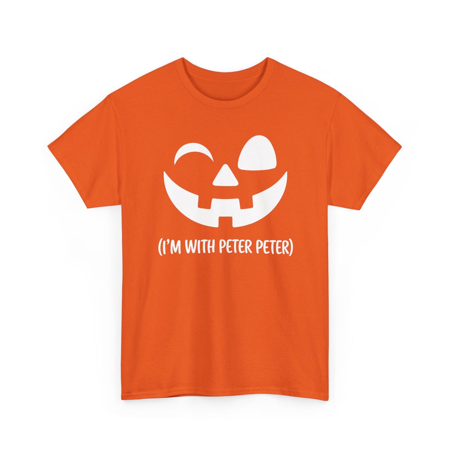 Im With Peter Couple Halloween Adult Eater Pumpkin T-Shirt