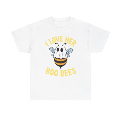 I Love Her Boo Bees Couples Halloween Adult Costume His Men T-Shirt