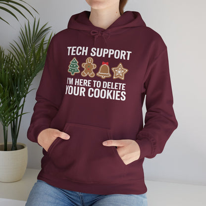 Christmas Tech Support Here To Delete Cookies Xmas Men Women Hoodie