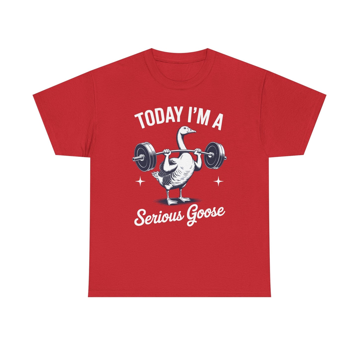 Funny Today I'm A Serious Goose Lifting Weights Gym Fitness T-Shirt