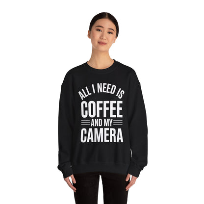 All I Need Is Coffee And My Camera Photography Gift Sweatshirt