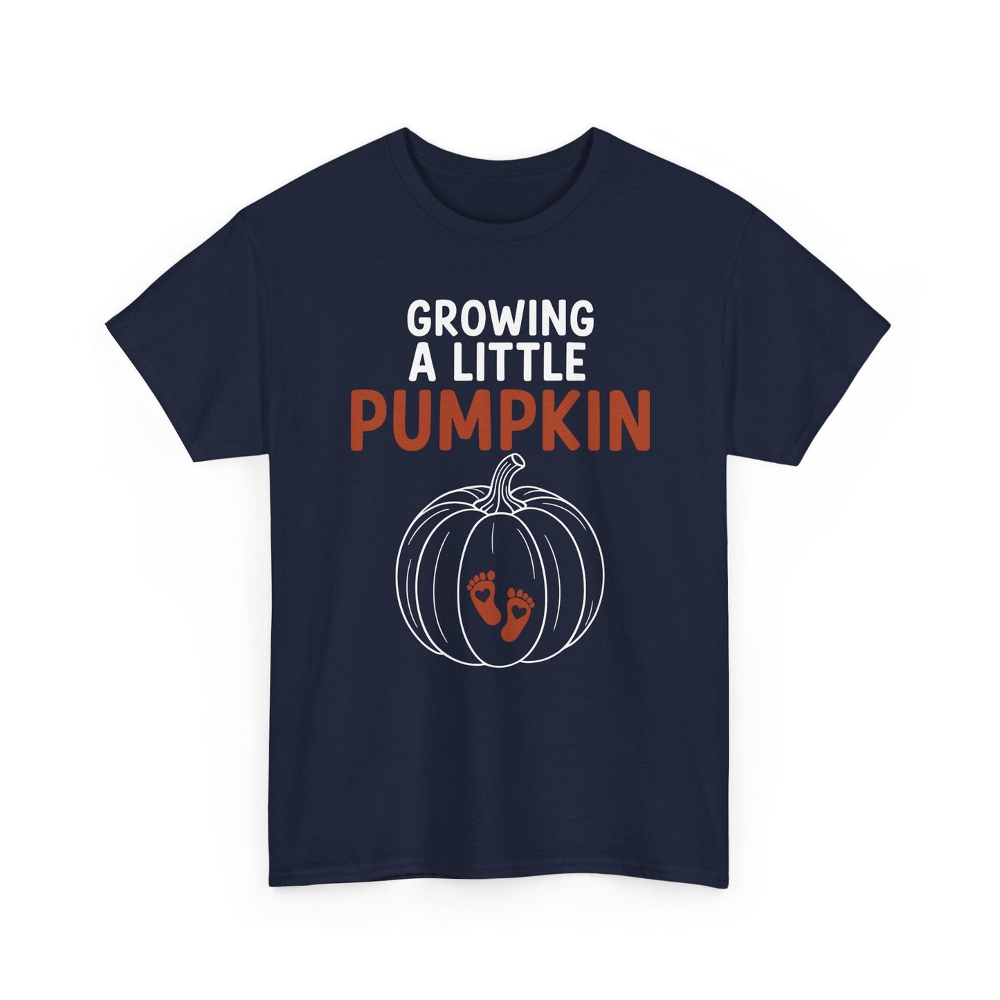 Growing A Little Pumpkin Fall Thanksgiving Baby Bump Wife T-Shirt