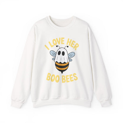 I Love Her Boo Bees Couples Halloween Adult Costume His Men Sweatshirt