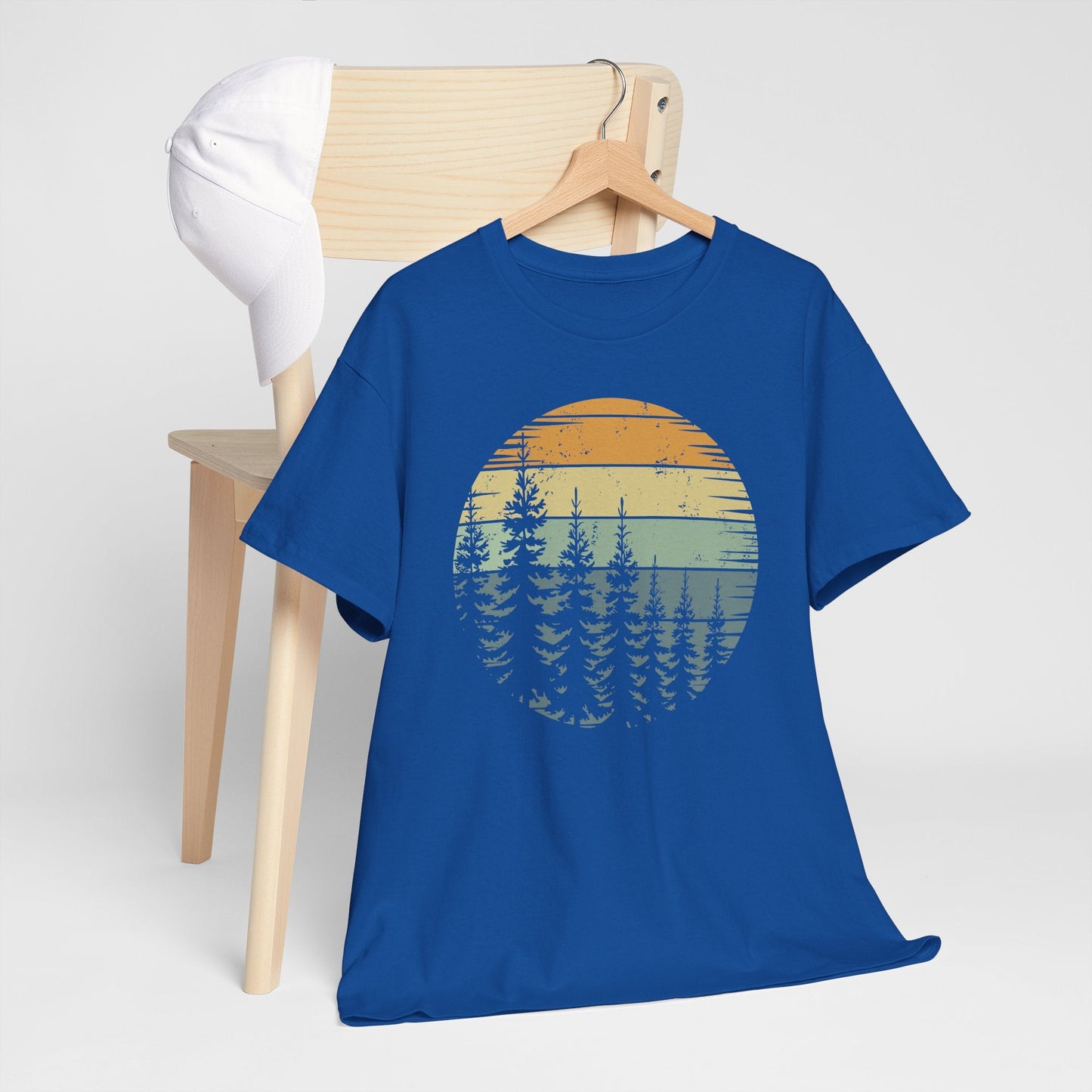 Retro Forest Trees Outdoors Nature Vintage Graphic T-Shirt