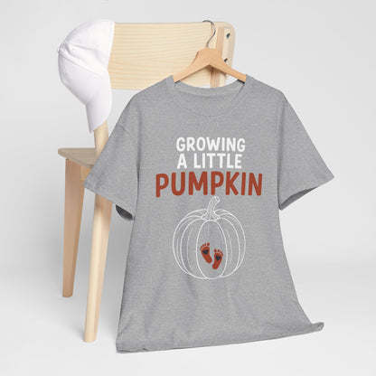 Growing A Little Pumpkin Fall Thanksgiving Baby Bump Wife T-Shirt