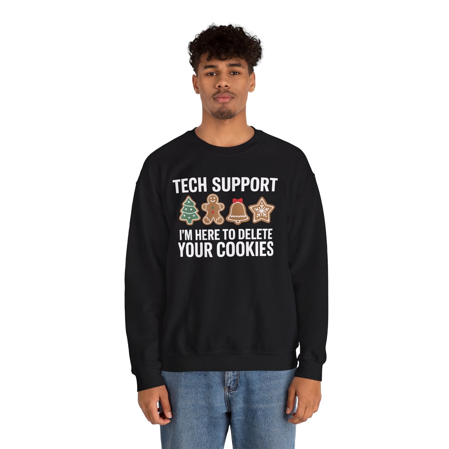 Christmas Tech Support Here To Delete Cookies Xmas Men Women Sweatshirt