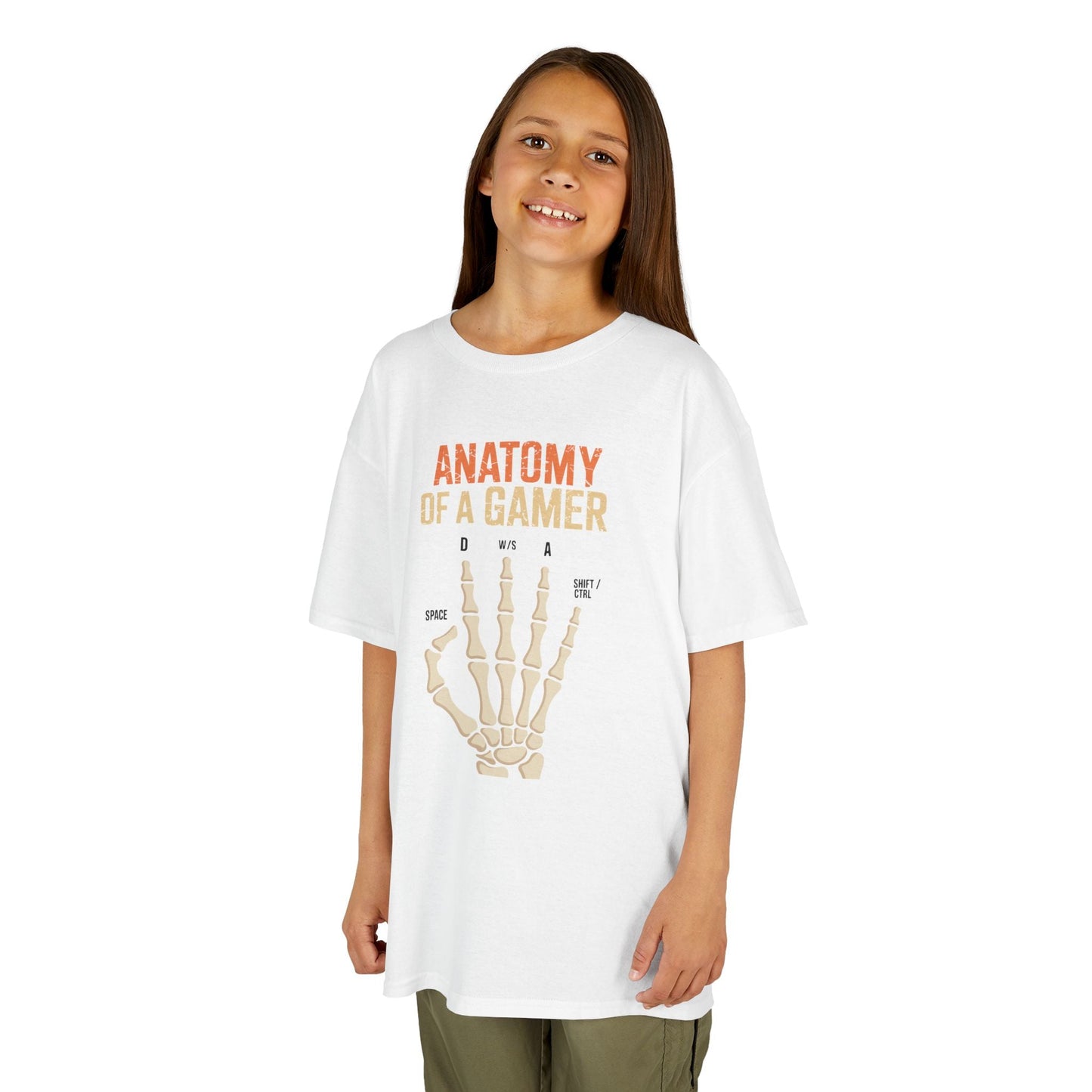 Funny Anatomy Of A Gamer Skeleton Hand Boys Kids Teens T-Shirt