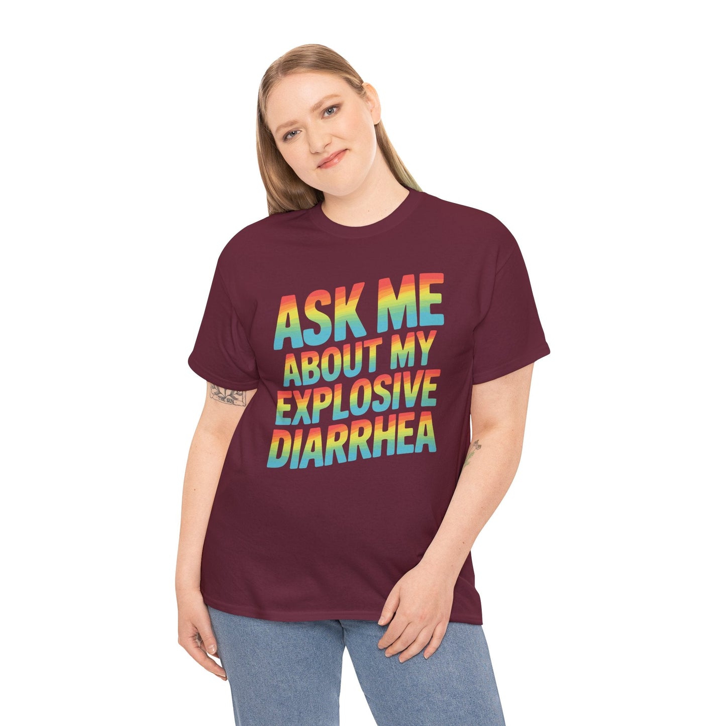 Funny Ask Me About My Explosive Diarrhea Edgy Adult Humor T-shirt