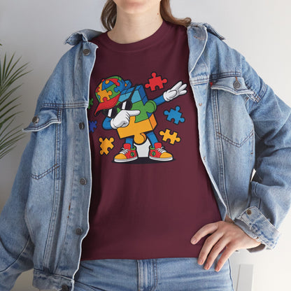 Dabbing Puzzle Autism Awareness T-Shirt