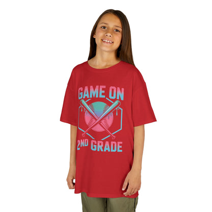 2nd Grade Back to School Baseball Drip Ice Cream Game On Kid T-Shirt
