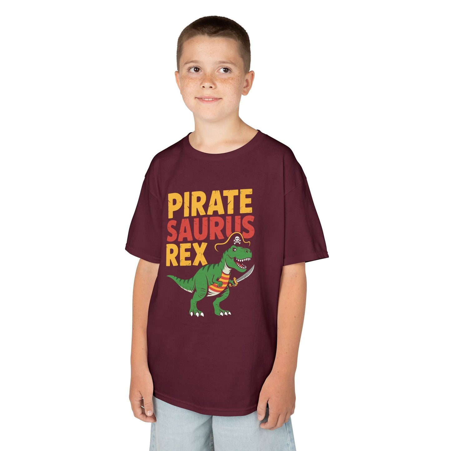 Pirate Saurus T-Rex Dinosaur Funny Halloween Costume Boys T-Shirt