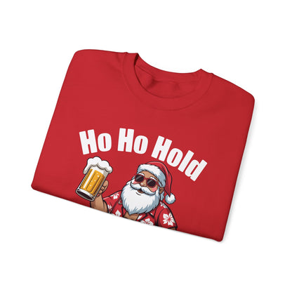 Funny Santa With Sunglasses And Beer Christmas in July Sweatshirt