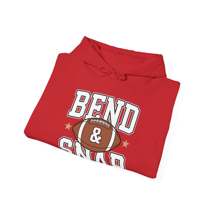 Funny Game Day Touchdown Season Cute Bend and Snap Football Hoodie