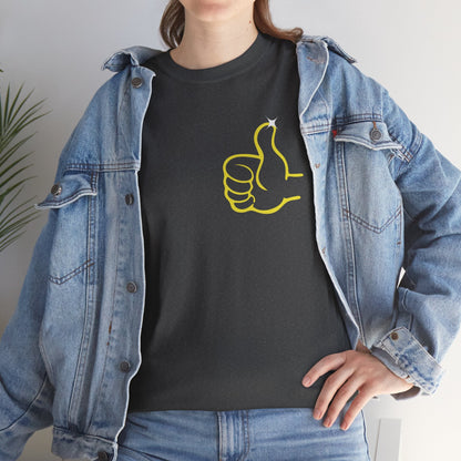 Funny Thumbs Up Emoji Graphic T-Shirt Positive Vibes Unisex Tee for Men and Women