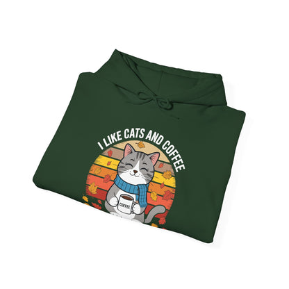 I Like Cats And Coffee And Maybe 3 People , Cats Lover Hoodie