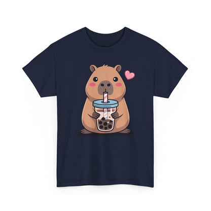 Cute Capybara Kawaii Anime Drinking Bubble Tea Lover Girls T-Shirt