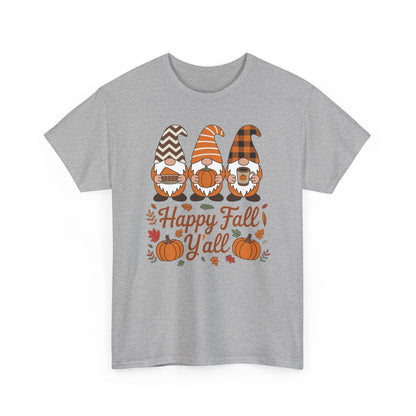 Happy Fall Y'all Gnome Pumpkin Autumn Thanksgiving Men Women T-Shirt