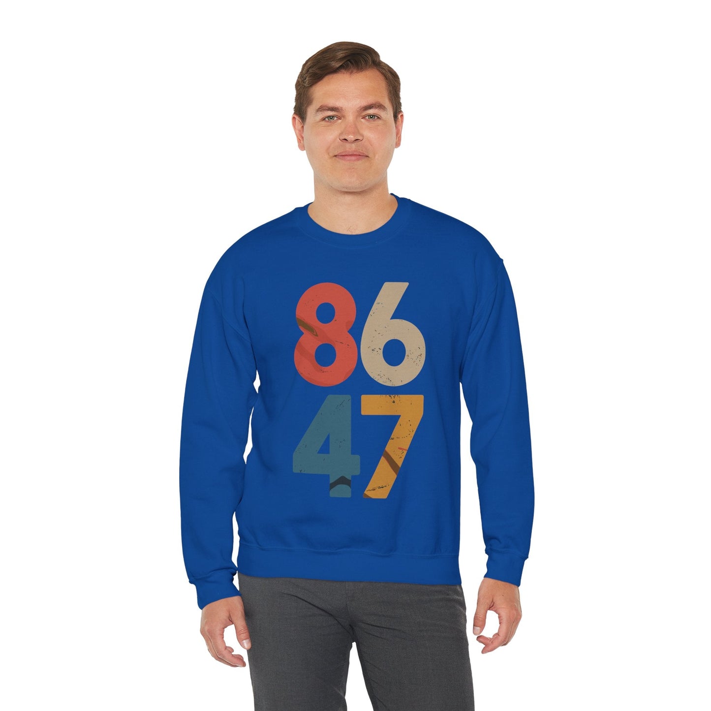 Classic Vintage 80s Style 86 47 Anti Trump Sweatshirt