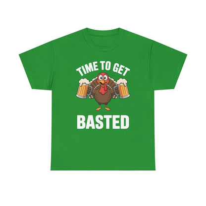 Time To Get Basted Funny Beer Thanksgiving Turkey Gift T-Shirt