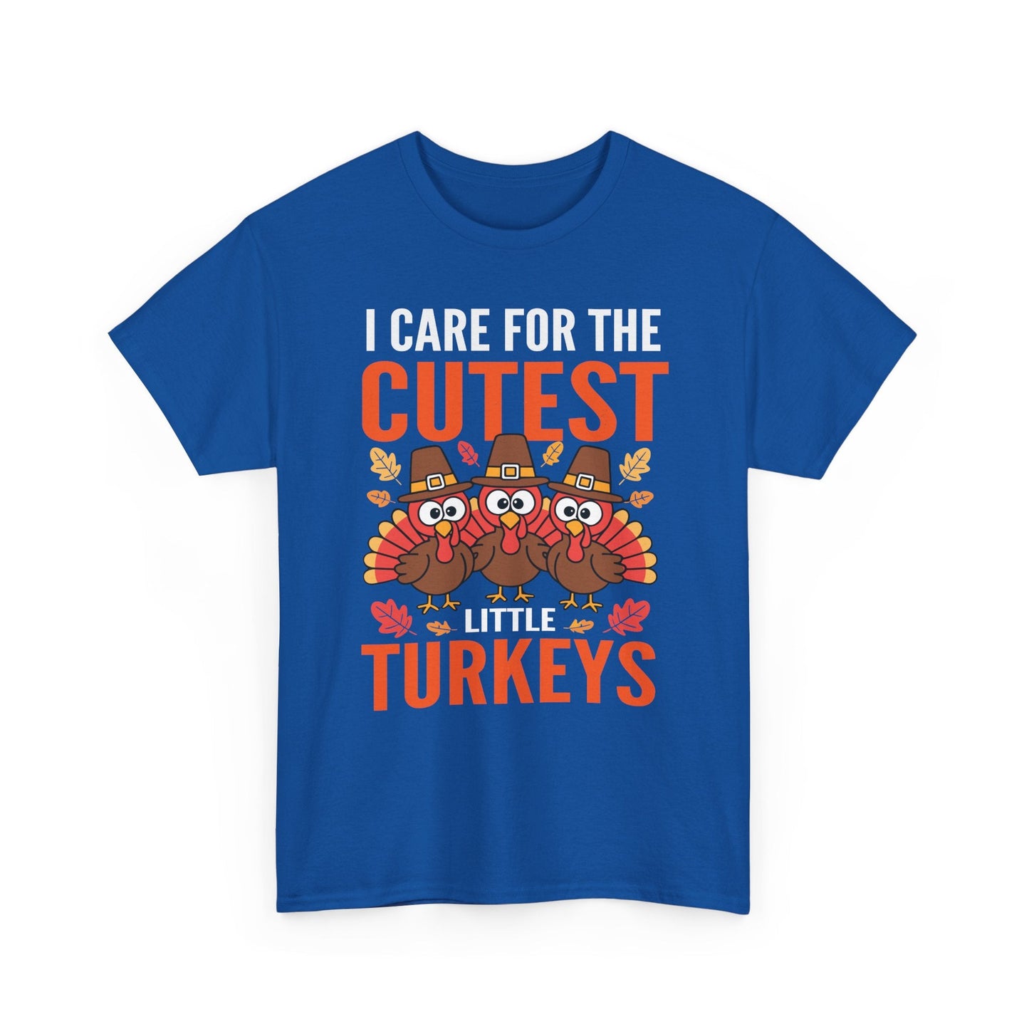 Care For Little Turkeys Nurse Fall Thanksgiving Scrub Top T-Shirt