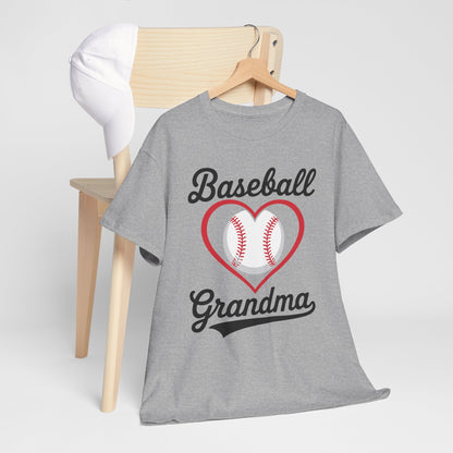 Baseball Grandma Shirt Women Baseball Heart Mothers Day T-Shirt